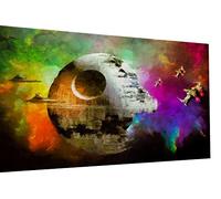 Magic Canvas Art Star Wars Étoile de la mort Pop Art Impression sur toile 1 pièce Impression d'art de haute qualité Peintures murales - B8373, Matériau : toile, Dimensions : 100 x 75 cm