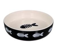 MAGIC CAT bol en céramique imprimé poisson noir 13 cm 0.26 l