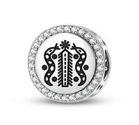 Magic Charms Argent sterling 925 Amérique centrale Damballa Bijoux Fit Bracelet Charm Symbole ethnique culturel Cadeaux pour les femmes