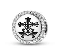 Magic Charms Argent sterling 925 Amérique centrale Simbi Dlo Bijoux Fit Bracelet Charme symboles ethniques culturels Cadeaux pour femmes