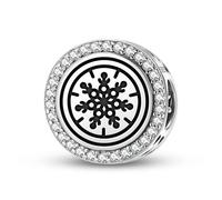 Magic Charms Argent sterling 925 Anthroposophy Mercury Seal Bijoux Fit Bracelet Charme Ethnique Culturelle Symboles Cadeaux pour Femmes