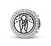 Magic Charms Argent sterling 925 Anthroposophy Vierge Joint Bijoux Fit Bracelet Charme Ethnique Culturelle Symboles Cadeaux pour Femmes