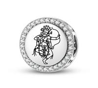 Magic Charms Argent sterling 925 Bouddhiste Dieu Kurukulla Bijoux Fit Bracelet Charme Ethnique Culturelle Symboles Cadeaux pour Femmes