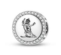 Magic Charms Argent sterling 925 Bouddhiste Gods Ekajati Bijoux Fit Bracelet Charme Symbole ethnique culturel Cadeaux pour femmes