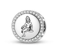 Magic Charms Argent sterling 925 Bouddhiste Gods Hariti Bijoux Fit Bracelet Charm Symbole ethnique culturel Cadeaux pour femmes