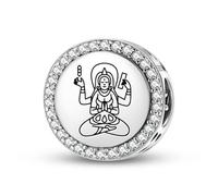 Magic Charms Argent sterling 925 Bouddhiste Gods Prajnaparamita Devi Bijoux Fit Bracelet Charme Ethnique Culturelle Symboles Cadeaux pour Femmes