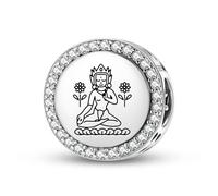 Magic Charms Argent sterling 925 Bouddhiste Gods Sita Tara Bijoux Fit Bracelet Charme Symbole ethnique culturel Cadeaux pour femmes