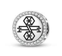 Magic Charms Argent sterling 925 - Dôme turc - Boucles d'oreilles - Bracelet à breloques - Symboles ethniques culturels - Cadeaux pour femmes