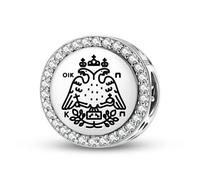 Magic Charms Argent sterling 925 Empire Roman Empire Double Headed Eagle Bijoux Fit Bracelet Charme Symbole Ethnique Culturel Cadeaux pour Femmes