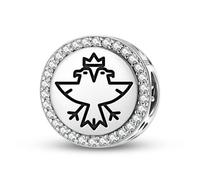 Magic Charms Argent sterling 925 Freemasonry Two Headed Eagle Bijoux Fit Bracelet Charme Ethnique Culturelle Symboles Cadeaux pour Femmes