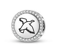 Magic Charms Argent sterling 925 Inuit Aqiggiq Rock Ptarmigan Bijoux Fit Bracelet Charme Ethnique Culturelle Symboles Cadeaux pour Femmes