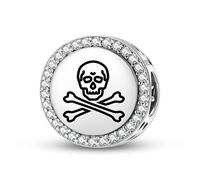 Magic Charms Argent sterling 925 Jolly Roger Drapeaux Pirate Black Sam Bijoux Fit Bracelet Charme Symbole ethnique culturel Cadeaux pour les femmes