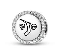 Magic Charms Argent sterling 925 Jolly Roger Drapeaux pirate Christopher Moody Bijoux Fit Bracelet Charm Symbole ethnique culturel Cadeaux pour femmes