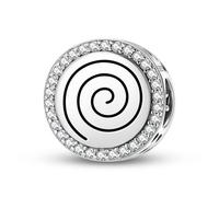 Magic Charms Argent sterling 925 Nazca lines The Spiral Bijoux Fit Bracelet Charme Ethnique Culturelle Symboles Cadeaux pour Femmes