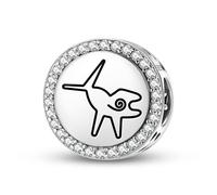 Magic Charms Argent sterling 925 Nazca Lines The Whale Bijoux Fit Bracelet Charme Ethnique Culturelle Symboles Cadeaux pour Femmes