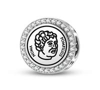 Magic Charms Argent sterling 925 Roman Empire Numa Pompilius Bijoux Fit Bracelet Charme Symbole ethnique culturel Cadeaux pour femmes