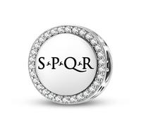 Magic Charms Argent sterling 925 Roman Empire S.P.Q.R. Bijoux Fit Bracelet Charme Ethnique Culturelle Symboles Cadeaux pour Femmes