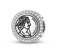 Magic Charms Argent sterling 925 Roman Empire Servius Tullius Bijoux Fit Bracelet Charme Symbole ethnique culturel Cadeaux pour femmes