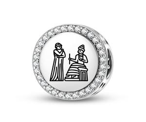 Magic Charms Argent sterling 925 Sumerian Aya Nin Aya Sherida Bijoux Fit Bracelet Charme Ethnique Culturelle Symboles Cadeaux pour Femmes