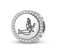 Magic Charms Argent sterling 925 Sumerian Dagan Dagon Bijoux Fit Bracelet Charme Ethnique Culturelle Symboles Cadeaux pour Femmes