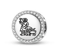 Magic Charms Argent sterling 925 Sumerian Nergal Bijoux Fit Bracelet Charme Symbole ethnique culturel Cadeaux pour les femmes