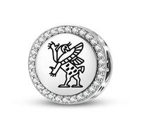 Magic Charms Argent sterling 925 Sumerian Tiamat Bijoux Fit Bracelet Charme Ethnique Culturelle Symboles Cadeaux pour Femmes