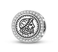 Magic Charms Bracelet à breloques en argent sterling 925 avec symbole ethnique et culturel - Cadeau pour femme
