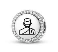 Magic Charms Bracelet en argent sterling 925 avec symbole ethnique et culturel - Cadeau pour femme