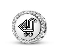 Magic Charms Bracelet en argent sterling 925 - Motif poulet et rooster persan - Symbole ethnique et culturel - Cadeau pour femme