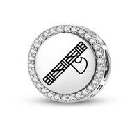 Magic Charms Bracelet en argent sterling 925 style romain Empire Fasces Lictoriæ Bijoux Fit Bracelet Charme symboles ethniques culturels Cadeaux pour femmes