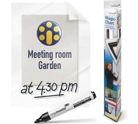 Magic-Chart Clearboard - feuilles de notes autocollantes, 60x80 cm, marqueur pour tableau blanc TZ 100 inclus