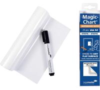 Magic-Chart Notes Tableau Blanc, Polypropylène, Blanc, Blanches, 20 X 30 Cm (A4)