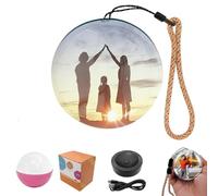 Magic Crystal Ball Ornament, WiFi Personalized Crystal Ball Video Player, Core Memory Orb, 2.7" Memory Orb Christmas Ornament, Uploadable Videos & Photos (Pink)