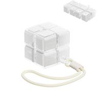Magic Cube Magnetic Pill Organizer with 8 Compartments,Magic Cube Pill Box,Foldable Magnetic Pills Case for Vitamins, Supplements & Daily Medication (White)