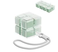 Magic Cube Magnetic Pill Organizer with 8 Compartments,Magic Cube Pill Box,Foldable Magnetic Pills Case for Vitamins, Supplements & Daily Medication (Green)