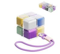 Magic Cube Magnetic Pill Organizer with 8 Compartments,Magic Cube Pill Box,Foldable Magnetic Pills Case for Vitamins, Supplements & Daily Medication (Multicolor)
