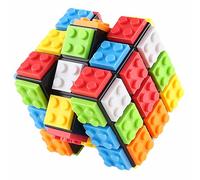 Magic Cube Puzzle 3 x 3 vitesses avec briques anti-stress pour enfants et adultes (noir)