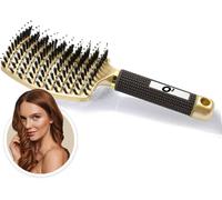 Magic Detangling Hair Brush [Does Not Pull] 100% Natural Boar Bristle-For Gentle Detangling