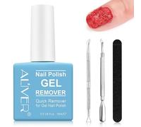 Magic Dissolvant Vernis Semi Permanent, Gel Nail Polish Remover, Enlever Facile Et Rapide De L'ongle En Gel En 5 Min, Ne Blessez Pas Vos Ongles, Avec Lime À Ongles, Grattoirs Et Pince À Cuticule, 15Ml