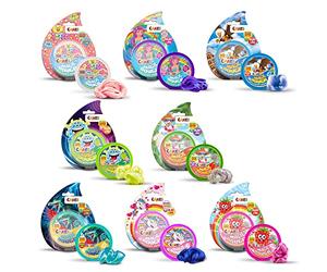 Magic Dough 8x Boîtes de Pâte à modeler magique en 8 Couleurs - Pate intelligente 8x 35 g Pate a modeler enfant Sans BPA et sans gluten