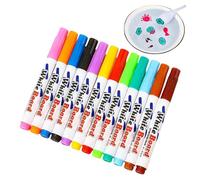 Magic Drawing Pen, 12-Color Painting Markers, Floating Ink Drawings Set with Spoon for Kids, Children, Boys, Girls, Teens, Coloring, Crafts, DIY Art Projects, Educational and Fun Creative Tool