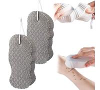 Magic Exfoliating Bath Sponge 3-Pack Set - Super Soft & Reusable Body Scrub Sponge , Removes Dead Skin and Impurities from Bod, Ideal for Men, Women, and Teens All Skin Types (2Pcs Gray)