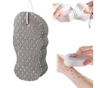 Magic Exfoliating Bath Sponge 3-Pack Set - Super Soft & Reusable Body Scrub Sponge , Removes Dead Skin and Impurities from Bod, Ideal for Men, Women, and Teens All Skin Types (Gray)