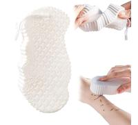 Magic Exfoliating Bath Sponge 3-Pack Set - Super Soft & Reusable Body Scrub Sponge , Removes Dead Skin and Impurities from Bod, Ideal for Men, Women, and Teens All Skin Types (White)