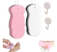 Magic Exfoliating Bath Sponge,3D Radiant Skin Super Soft Exfoliating Bath Sponge,Gentle Exfoliating Bath Sponges,Highly Absorbent and Soft Elastic for Face & Body Skin,Reusable (2PCS-B)