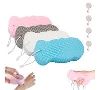Magic Exfoliating Bath Sponge,3D Radiant Skin Super Soft Exfoliating Bath Sponge,Gentle Exfoliating Bath Sponges,Highly Absorbent and Soft Elastic for Face & Body Skin,Reusable (4PCS-MIX)