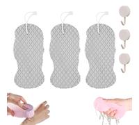 Magic Exfoliating Bath Sponge,3D Radiant Skin Super Soft Exfoliating Bath Sponge,Gentle Exfoliating Bath Sponges,Highly Absorbent and Soft Elastic for Face & Body Skin,Reusable (3PCS-Gray)