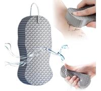 Magic Exfoliating Bath Sponge, 3D Super Soft Exfoliating Bath Sponge, Remover Dead Skin for All Skin Types (Grey)
