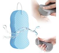 Magic Exfoliating Bath Sponge, 3D Super Soft Exfoliating Bath Sponge, Remover Dead Skin for All Skin Types (Blue)