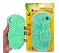 Magic Exfoliating Bath Sponge - 3D Super Soft Exfoliating Bath Sponges for Scrubbing & Dead Skin Removal, Gentle Cleansing, Suitable for All SkinTypes (Green,2 pcs)